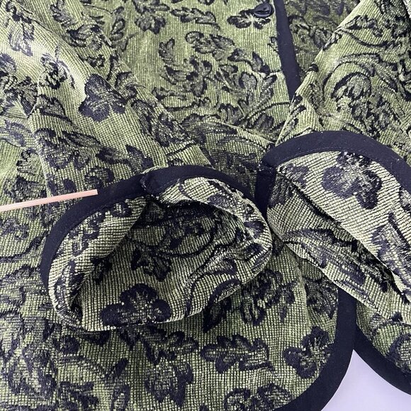 Vintage Chenille Floral Tapestry Women's Short Jacket Boho Maximalist Size M/L - Picture 10 of 10